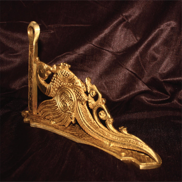 Brass Traditonal Parrot Design Hook Holder for Wall Lantern/Chain/Bells/Diya | Home Decor 12 Inches