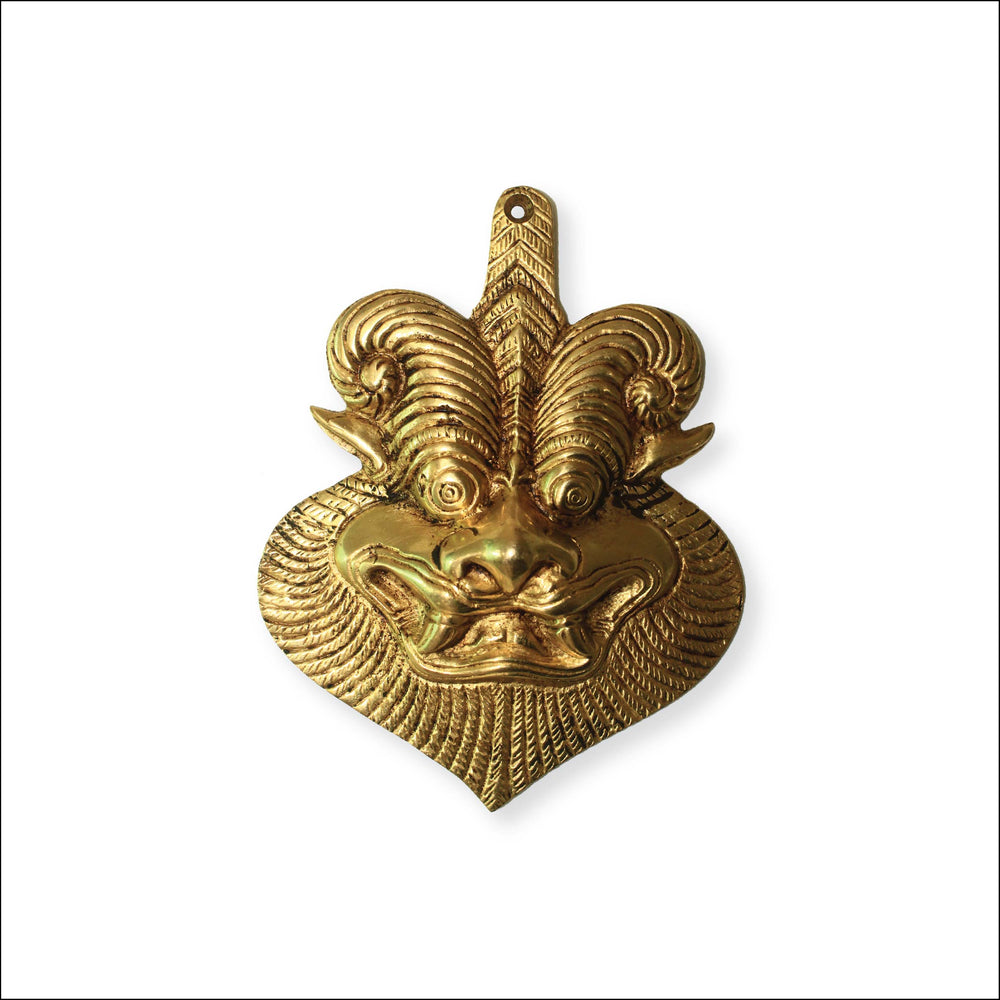 Nazar Battu for Home Entrance Big Size - Brass Kirtimukha Keerthi Mukudu Mukha Idol for Home Entrance