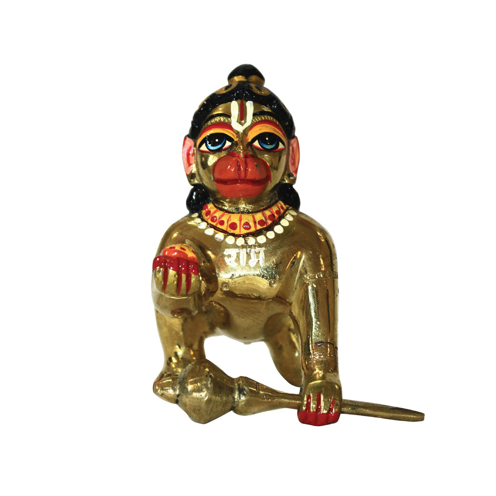 Balhanuman Lalla, Monkey God, Anjaneyaputra, Marutinandan Divine Power Statue 4.5 Inch