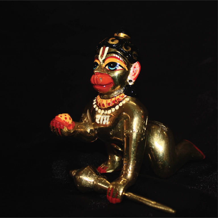 Balhanuman Lalla, Monkey God, Anjaneyaputra, Marutinandan Divine Power Statue 4.5 Inch