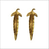 Brass Leaf Design Door Handle Set - Decorative Brass Door Handles