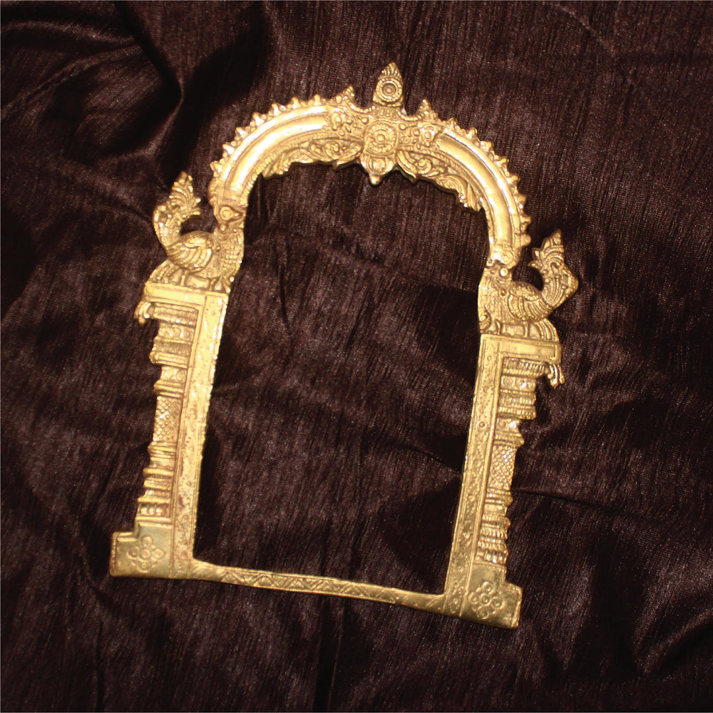 Brass Prabhavali, God Shinghashan Chowki, Wall hanging, Temple frame, Wall decor, Gift, Puja, Brass, Idol, Prabhavali frame, Indian home décor