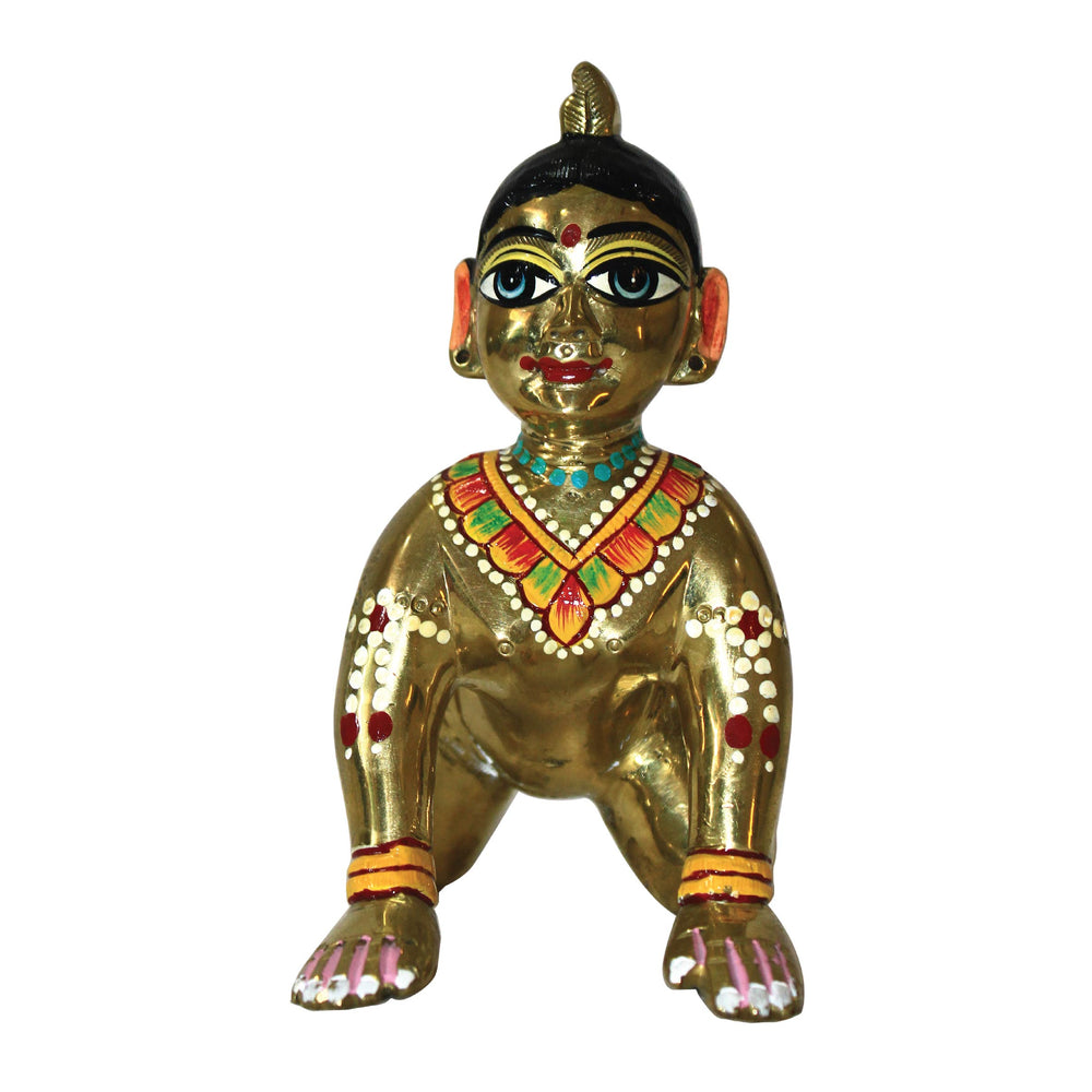 Radharani Baal Roop Idol Ashtadhatu Premium Brass Idol ( 5 Incl )