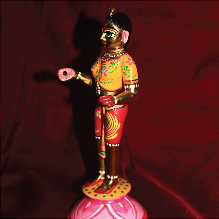 Shri Radha 9 Inch Ashtadhatu Premium Brass Decorative Showpiece (Fully Makeup)