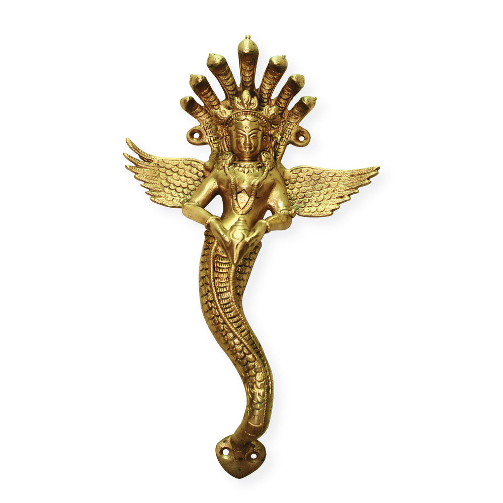 Naga Kanya Serpent Goddess Brass Cabinet Handles Unique Door Handle Interior Vintage Gold Decorative Drawer Pulls