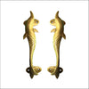 Large Dolphin Main door Handle | Brass Golden Color Wardrobe Door Pull