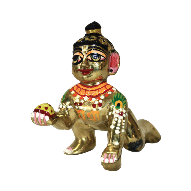 Radharani Baal Roop Idol Ashtadhatu Premium Brass Idol ( 3.2 Inch )