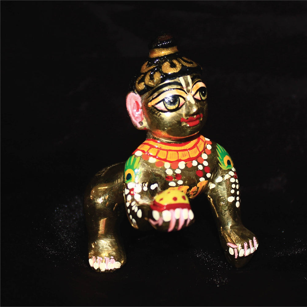 Radharani Baal Roop Idol Ashtadhatu Premium Brass Idol ( 3.2 Inch )