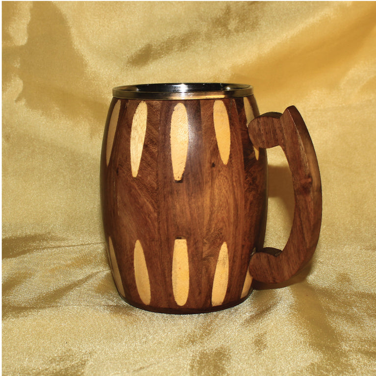 Rangkala Wooden coffee mug 103 Wood, Stainless Steel Coffee Mug