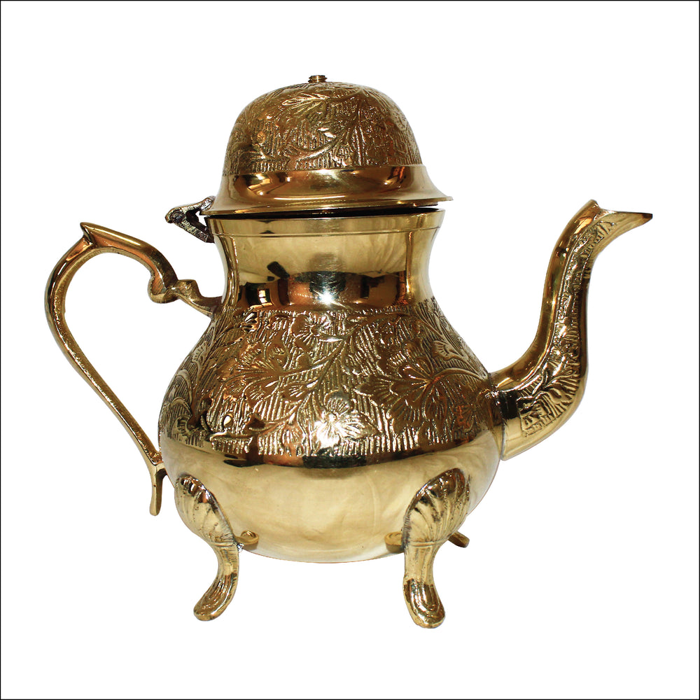 Rangkala Brass Designer Tea Pot Ketali Kettle 786grams