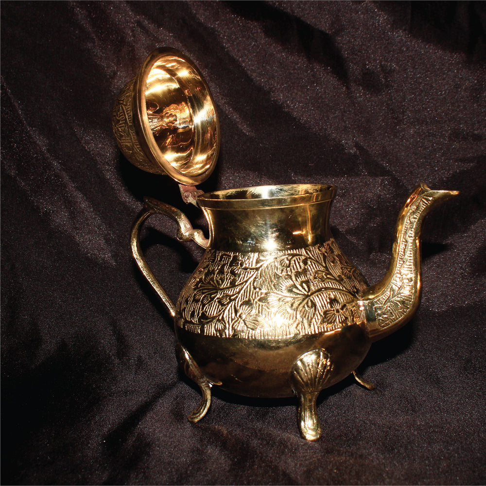 Rangkala Brass Designer Tea Pot Ketali Kettle 786grams