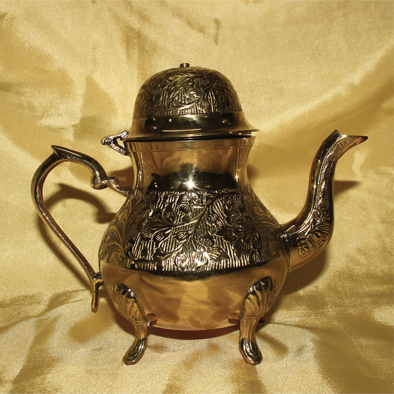 Rangkala Brass Designer Tea Pot Ketali Kettle 786grams