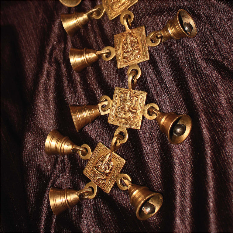 Brass Wall Hanging Bell for Home Office Mandir Decor Gift Items Collectible Handicraft Art,