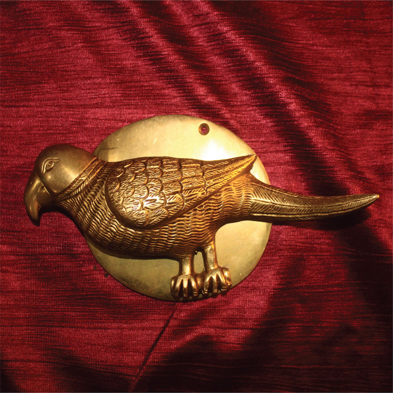 Brass Parrot Door Knocker | Brass Hand Craft Bird Theme Bell | Door Accessories  Pack of 2