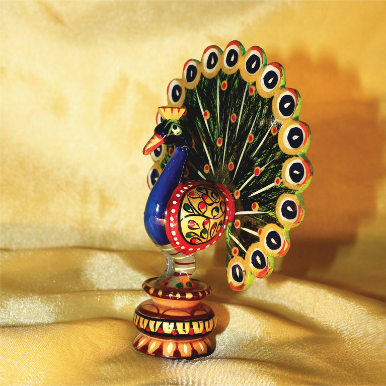 Rangkala National Handloom Wooden Dancing Peacock Show Piece