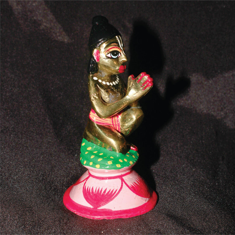 Rangkala Sankatmochan Lord Hanuman Carrying Mountain Statue 6 Inch (Brass)