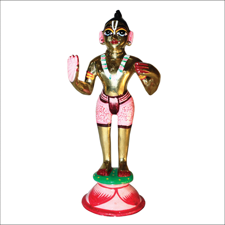 Rangkala Astadhatu Mix Brass Made Shri Kishori Radha Rani/Single Golden Shri Kishori Radha Rani Puja Idol