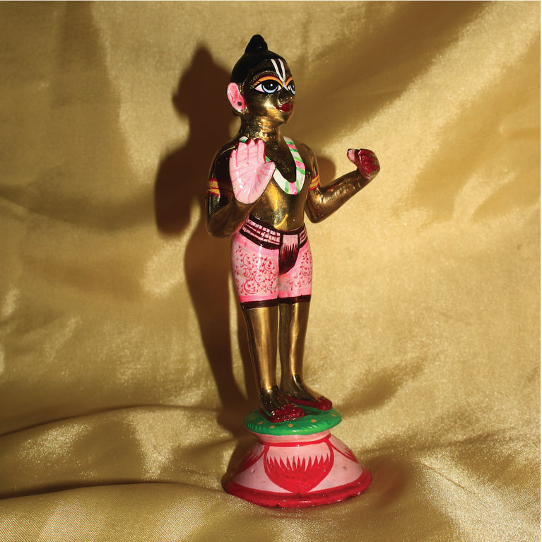 Rangkala Astadhatu Mix Brass Made Shri Kishori Radha Rani/Single Golden Shri Kishori Radha Rani Puja Idol