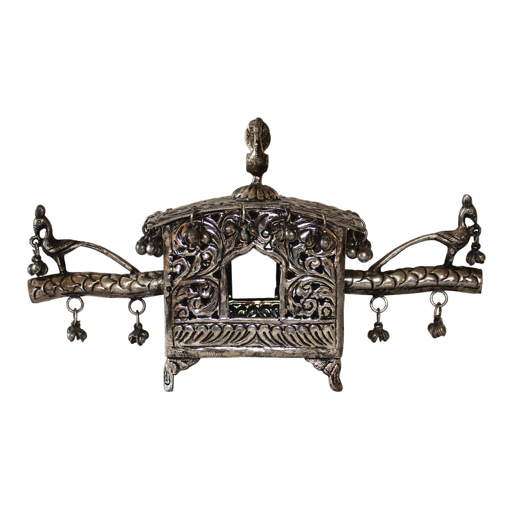 Rangkala Metal Dulhaan Doli Showpiece (14 cm x 26 cm x 5 cm, Silver)