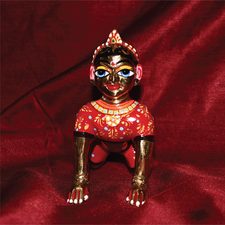 Radharani Baal Roop Idol Ashtadhatu Brass Idol (Full Body Makeup) ( 5 Incl )