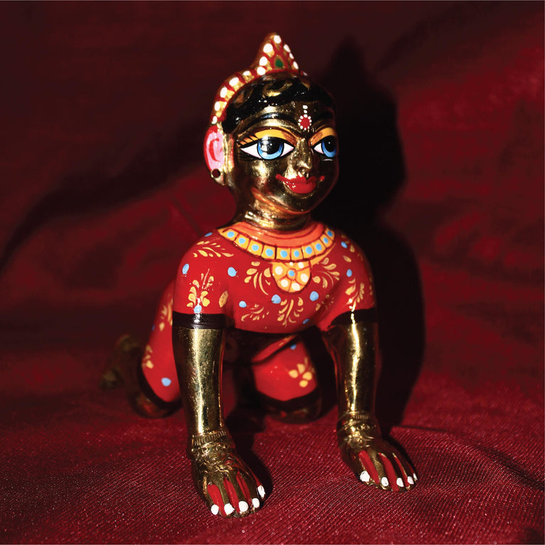 Radharani Baal Roop Idol Ashtadhatu Brass Idol (Full Body Makeup) ( 5 Incl )