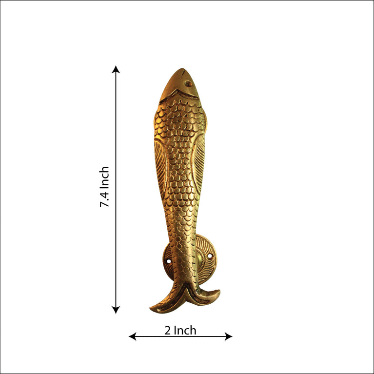 Brass Collection Door Handle Of Fish Brass Door Handle