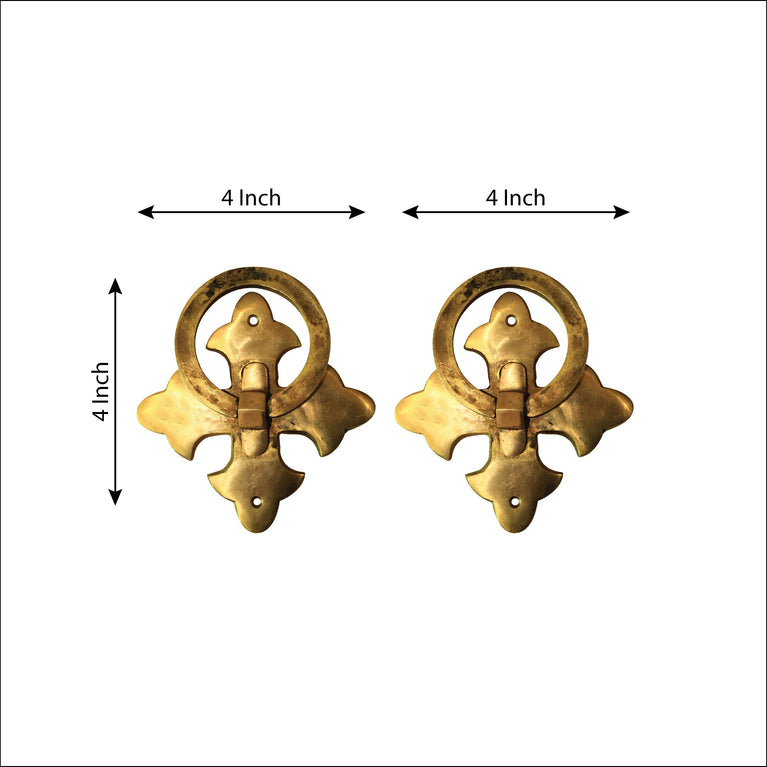 Roman Design Brass Door Knocker; Standard, Antique Brown, Pack of 2