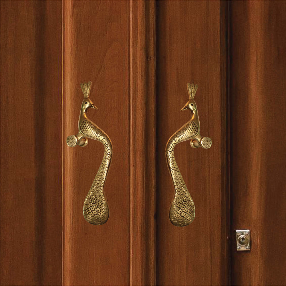 Brass Peacock Carving Antique Door Handle/Door Pull Handicrafts Item